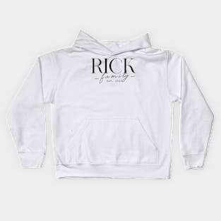 Rick Family EST. 2020, Surname, Rick Kids Hoodie